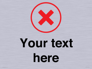 Custom plain background, red cross in a circle sign